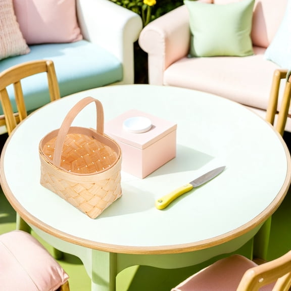 OFFIGAM 6pcs Mini Handheld Light Brown Small Baskets for Party Favors Treat Holders Decorative Storage