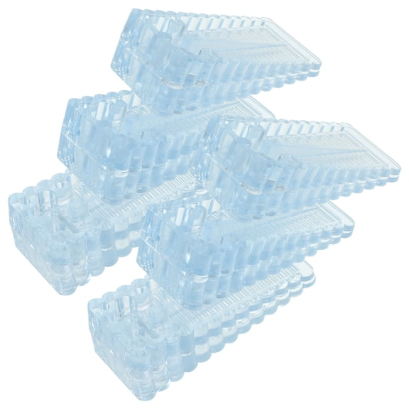 OFFIGAM 6pcs Mute Door Stop Rubber Wedge Transparent Collision Prevention Homeowners