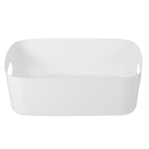OFFIGAM 6-Pack White ABS Storage Bins for Kitchen and Home Organization, Organizing Containers