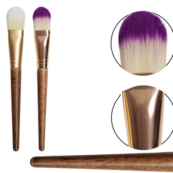 OFFIGAM 6pcs Round Handle Makeup Brush Set for Women, Home and Travel, Professional Cosmetic Brushes for Face and Eyes