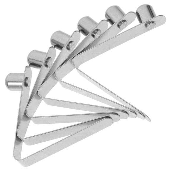 OFFIGAM 6pcs Silver V Shaped Paddle Clips for Kayaks and Canoe Paddles Featuring DIY Accessory Function