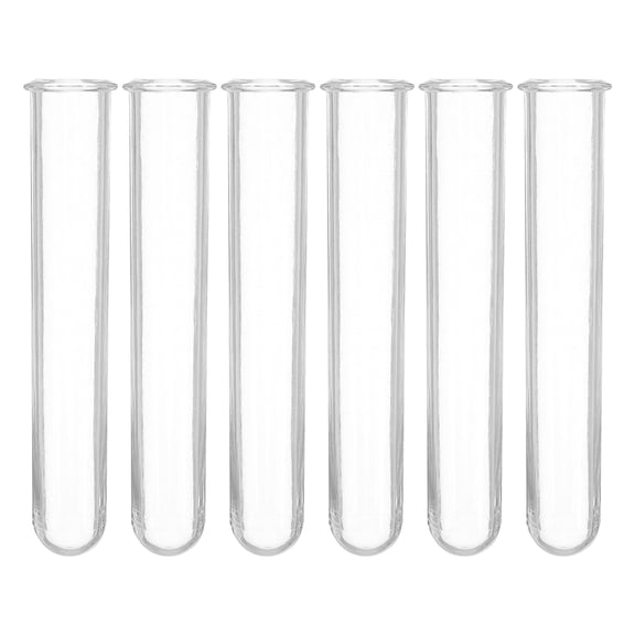 OFFIGAM 6pcs Test Tube Vases for Plant Propagation Clear Hydroponic Tubes for Desktop Flower Vase, Home and Office Decor, Small Transparent Vases 12cm