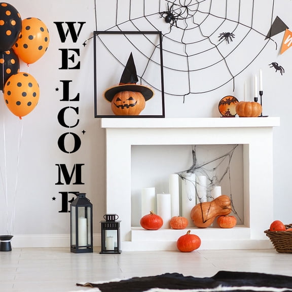 OFFIGAM 8Pack Welcome Letters Template Craft Stencils Reusable Beige DIY Design Porch Logo