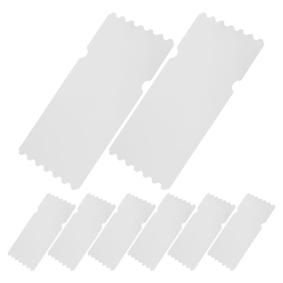 OFFIGAM 8Pcs White Pet Blank Ticket Sheets with Heat Transfer for Custom Event Tags
