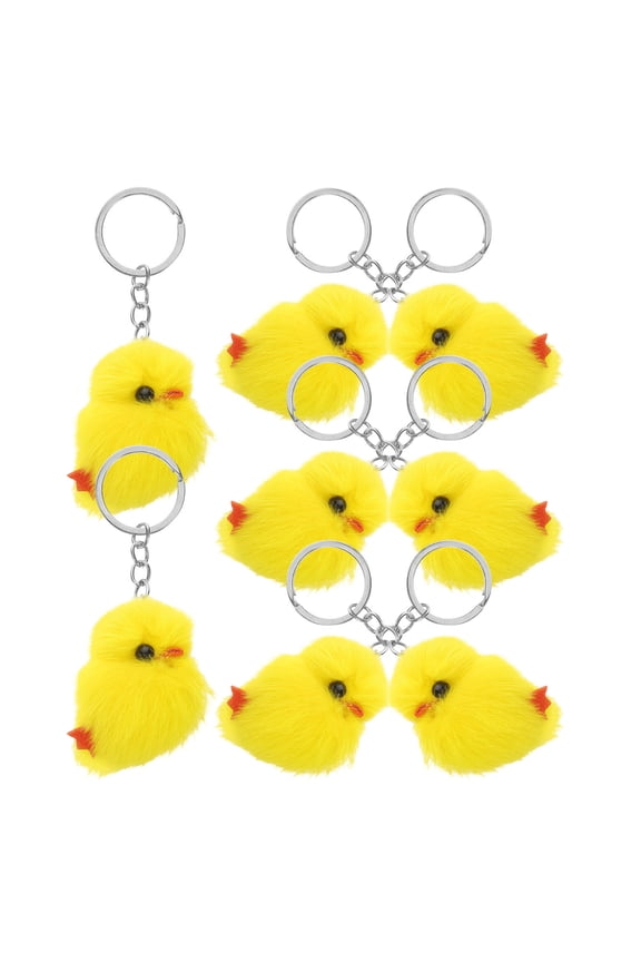8Pcs Chicken Party Favors Keychain Cute Animal Bag Keychain for Celebrations