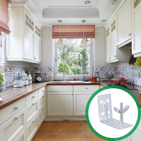 OFFIGAM 8Pcs Iron Drapery Rod Brackets Wall Mounting Hardware for Home Window Curtain Decoration