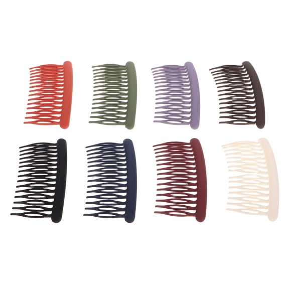 OFFIGAM 8Pcs Frosted Hair Side Combs for Wedding Matte Insert Small French Side Combs for Fine Hair Styling