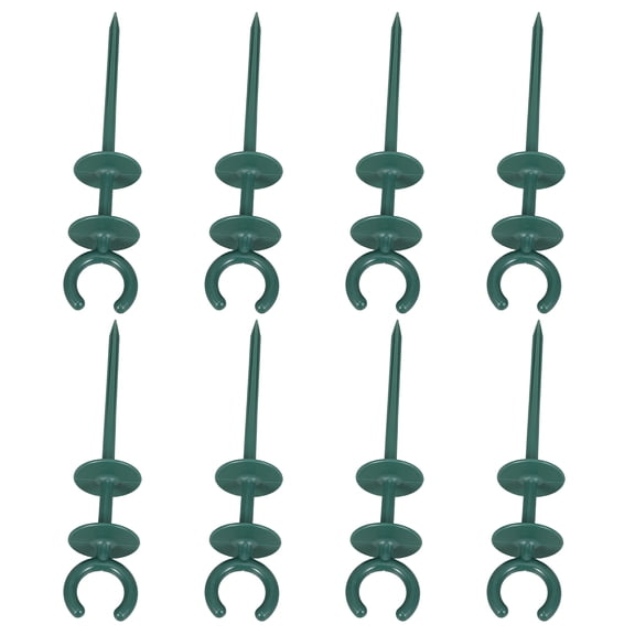 OFFIGAM 8Pcs Green Hose Guide Stakes for Garden Edging with Easy Installation and Hose Direction Control