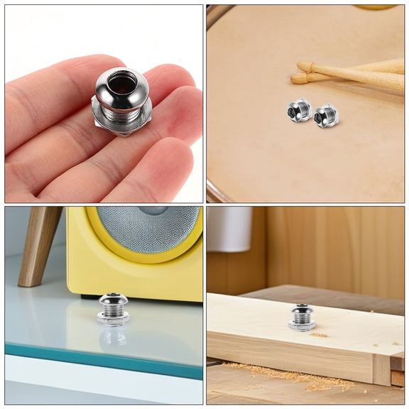 OFFIGAM 8Pcs Snare Drum Hardware Silver For Drummers Drum Air Hole Accessories