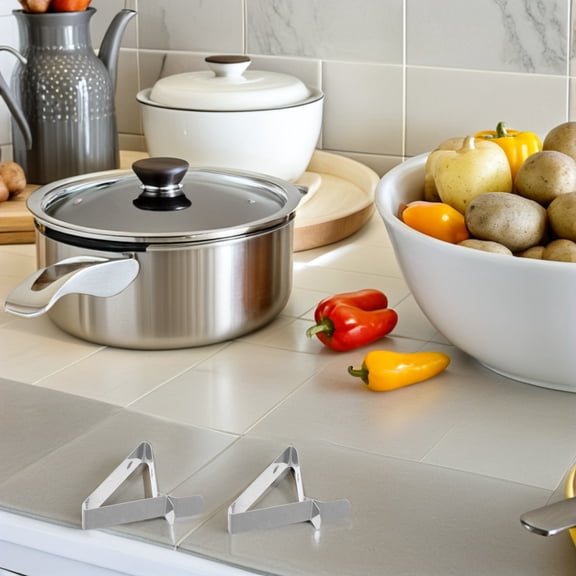 OFFIGAM 8Pcs Stainless Steel Grill Clamp Temperature Measurement Fixation For Outdoor Cooking And BBQ