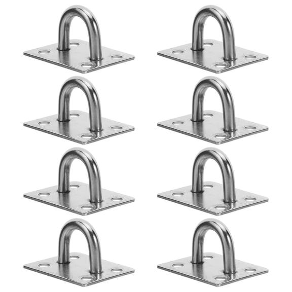OFFIGAM 8Pcs Stainless Steel Punch Bag Ceiling Mount Hooks with U Shape Design for Swing and Hammock