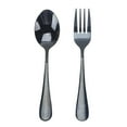 thumbnail image 1 of OFFIGAM 8Pcs Stainless Steel Teaspoons Set Black Spoons and Forks Fine Polishing Home Use, 1 of 8