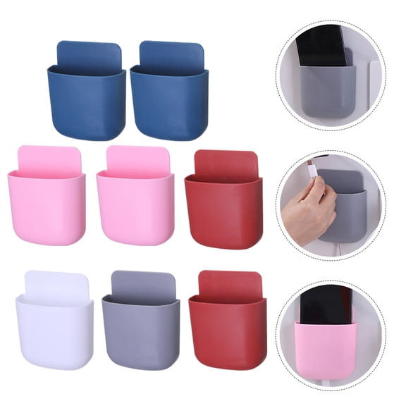 OFFIGAM 8Pcs Wall Mount Organizer Remote Holder Plastic Suitable for Bedroom and Living Room