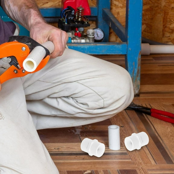 OFFIGAM White PVC Socket Female Threaded Adapter for Plumbing Pipe Fittings and Water Supply