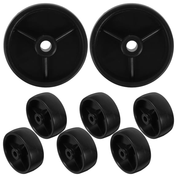 OFFIGAM 8pcs Solid Wheels For Hand Truck Black PP Round Enhanced Flexibility Accessory For Home Use