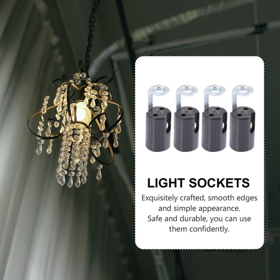 OFFIGAM 9 Pcs Plastic Lamp Socket for DIY Lights Project and Crystal Lamp