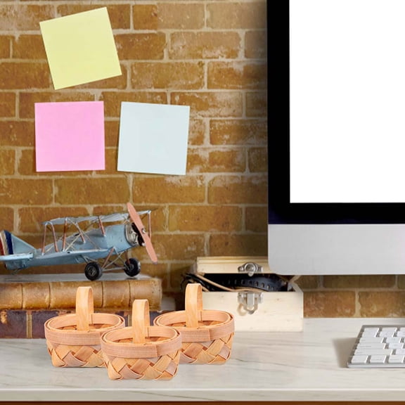 OFFIGAM 9pcs Candy Storage Baskets Khaki Woven Small Basket for Guests Food Safe