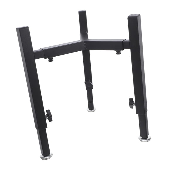 OFFIGAM Adjustable Height Dog Bowl Rack Stand with Nonslip Base Black Metal Elevated Pet Food Holder