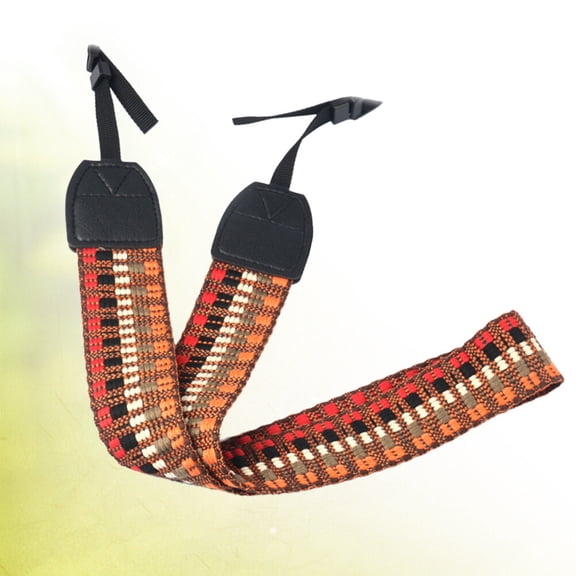OFFIGAM Vintage Orange Camera Strap with Adjustable Length and Durable Cotton Thread for Dslr Use