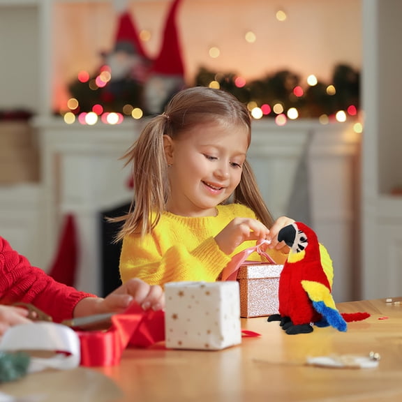 OFFIGAM Adorable Parrot Plush Animal Plush Stuffed Bird Decoration Idea