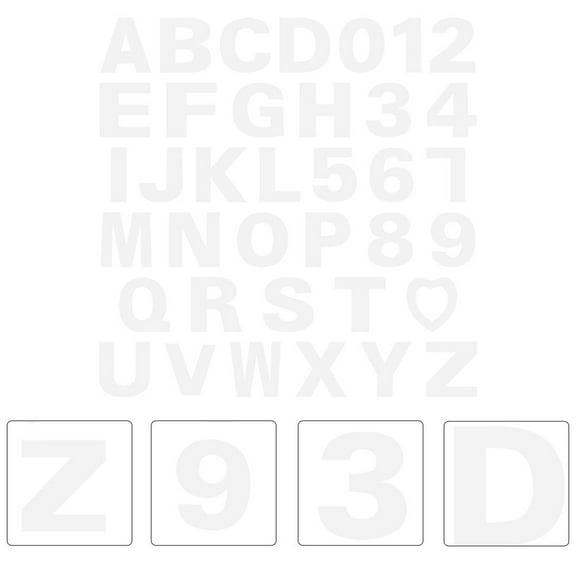 OFFIGAM Alphabet Cake Mould 37Pcs Reusable Pastry Decorating Stencils for Buttercream Diy