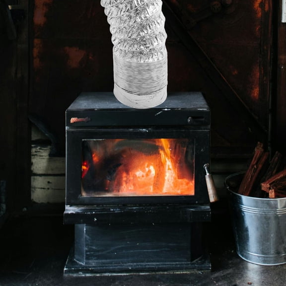 OFFIGAM Aluminum Ventilation Pipe 1Set Silver Exhaust Ducting for HVAC System