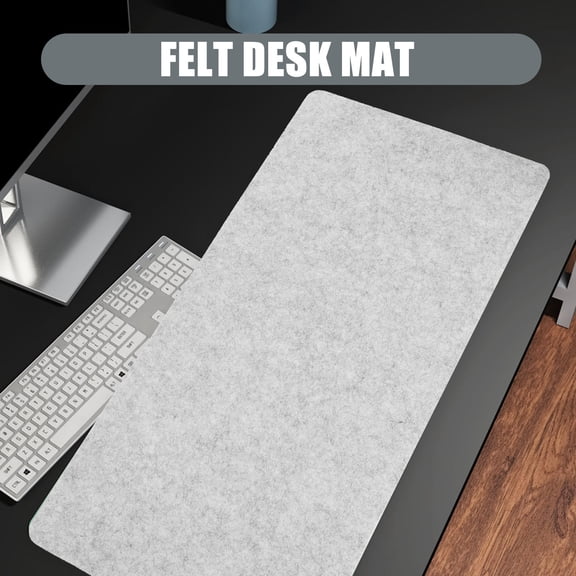 OFFIGAM Anti Slip Office Desk Mat Large Light Grey Felt Desk Pad Soft Protective Cushion