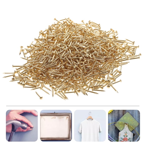 OFFIGAM Strong Copper Nails for Wood and Concrete Hanging Golden 1Pack