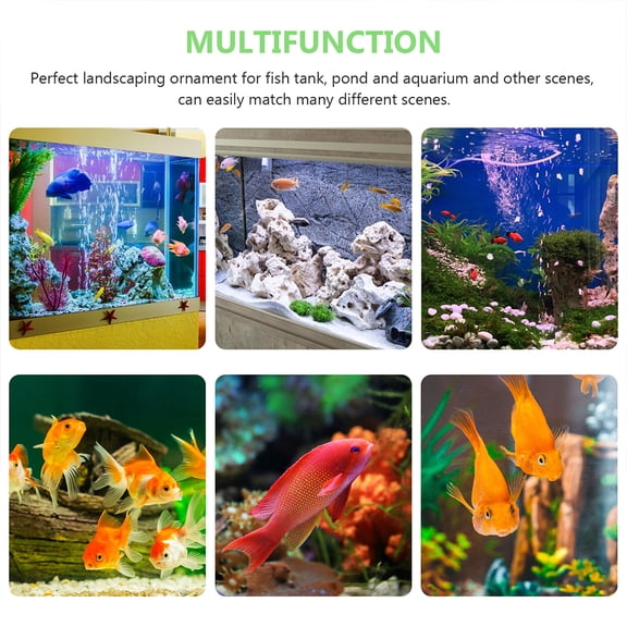 OFFIGAM Glow-in-the-Dark Aquarium Decorations for Fish Tanks, Realistic Silicone Ornaments in Various Colors, 1 Set for Aquatic Decor