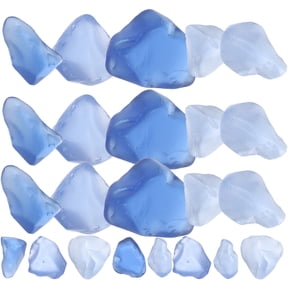 OFFIGAM Blue Glass Sand Fish Tank Rocks for Aquarium Decoration 1Set