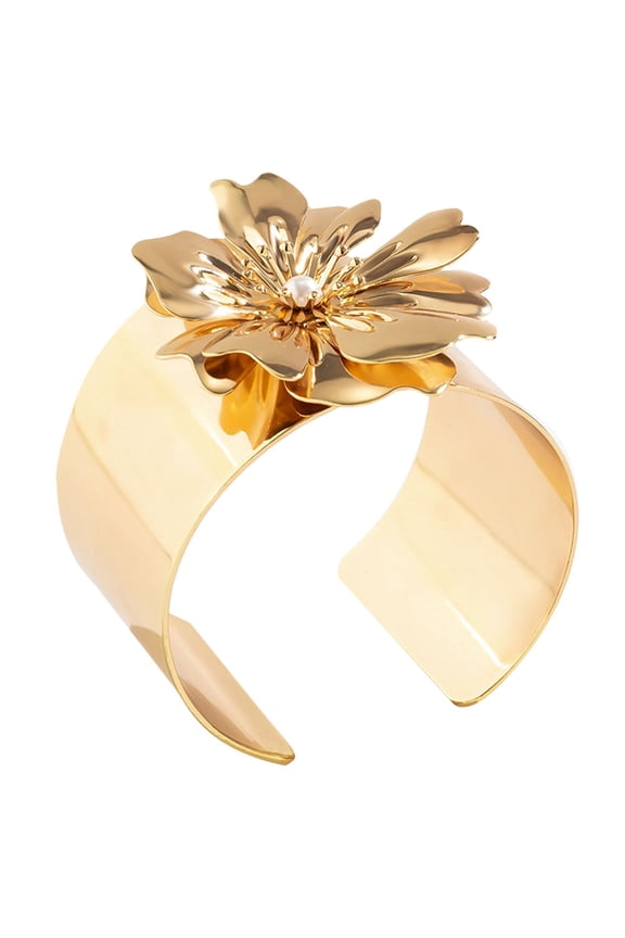 Flower Open Bracelet Arm Cuff Bracelet Gorgeous Imitation 1Set Women Dating