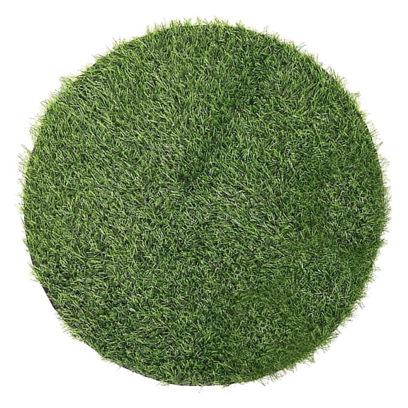 OFFIGAM Artificial Grass Table Runners Green Plastic Round Mat for Outdoor Use 1Pack