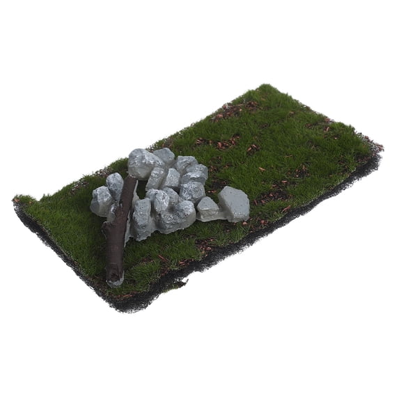 OFFIGAM Artificial Lawn for Home Decoration, Model Enhancement, Multi Resin Flat Stones, and Realistic Landscape Accessory