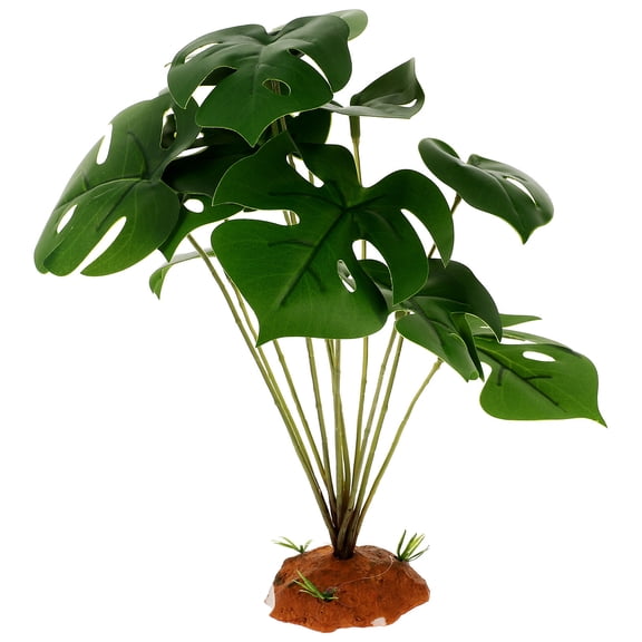 OFFIGAM Artificial Reptile Terrarium Plant for Lizard Tank Decor, Realistic Habitat Decoration for Reptiles and Amphibians