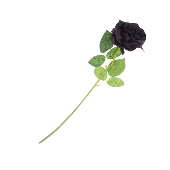 OFFIGAM Well Made Black Artificial Rose Flower for Wedding and Party Decor