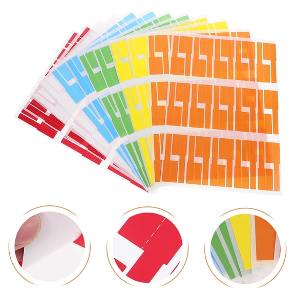 OFFIGAM Assorted Color Cable Tie Labels for Cord Tags and Wire Markers with Strong Adhesive