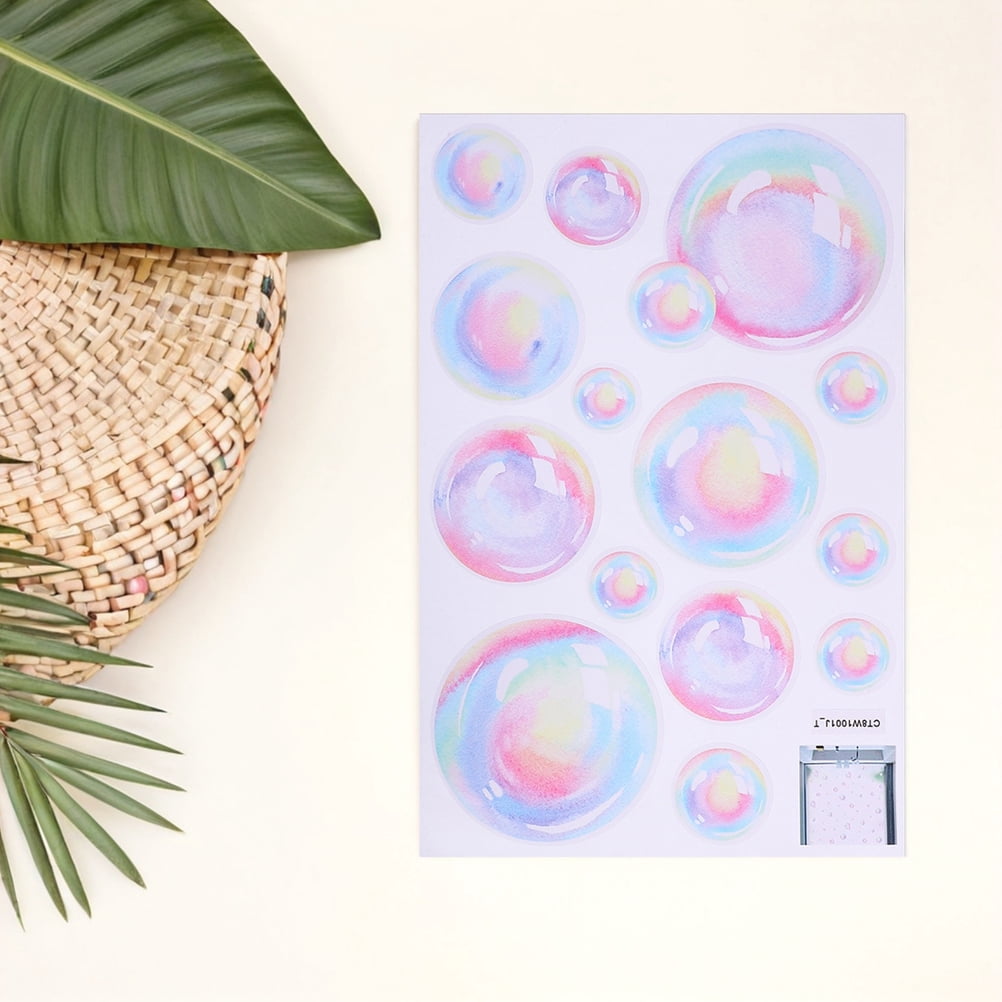 OFFIGAM Assorted Color Ocean Theme Watercolor Bubble Wall Decals for ...
