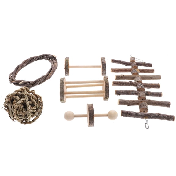 OFFIGAM Assorted Color Synthetic Rabbit Chew Toys for Teeth and Dental Health Suitable for Small Pets 6pcs