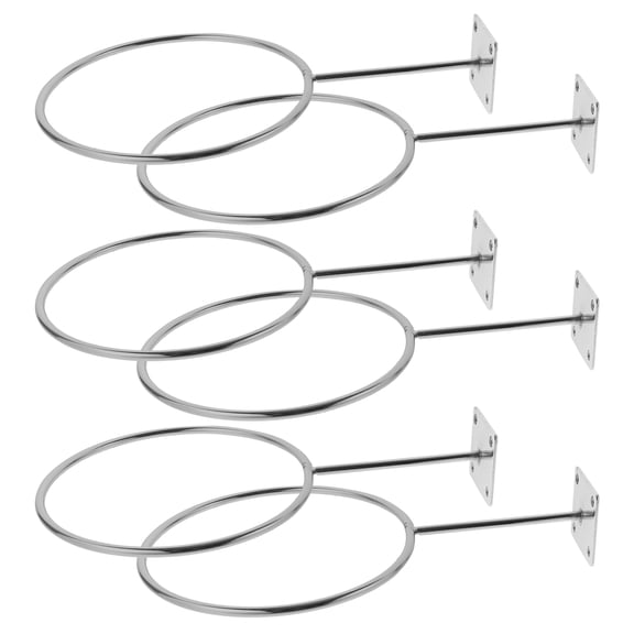 OFFIGAM 6-Pack Wall Mounted Basketball Holder Convenient Sports Storage Organizer