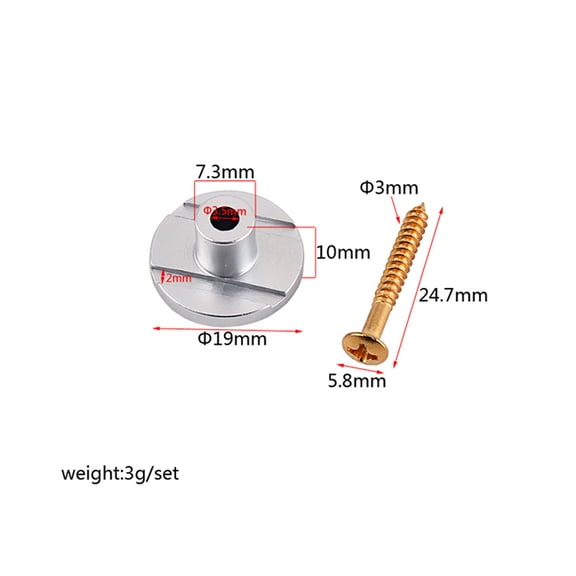OFFIGAM Plated Bass Guitar String Retainer Buckle with High Strength and Glossy