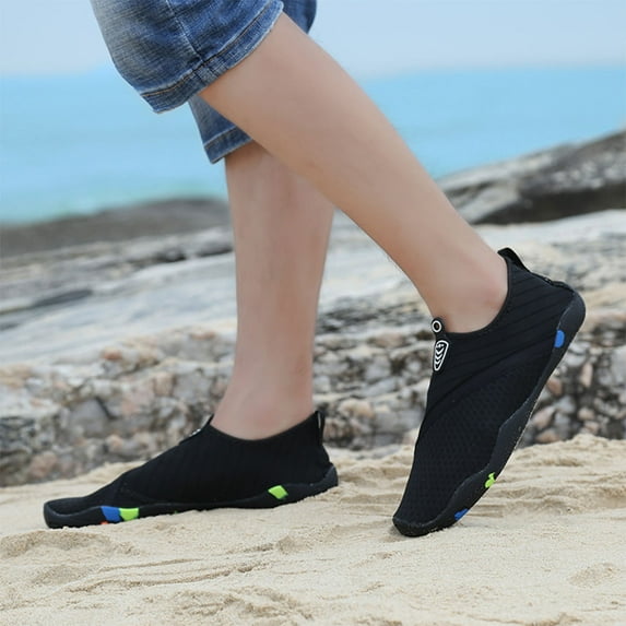 OFFIGAM Black Surf Shoes for Adults - Lightweight, Soft, Breathable Water Shoes Ideal for Beach, Pool, and Outdoor Activities