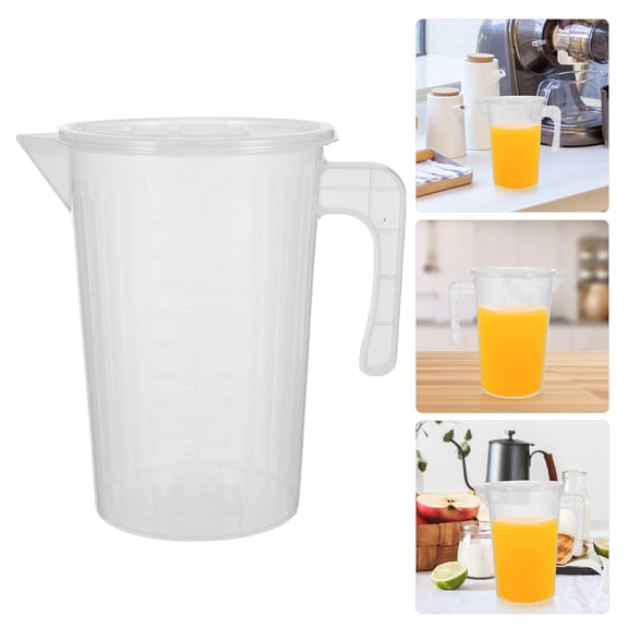 OFFIGAM Beaker Measuring Cups Measuring Cup Reinforced Plastic White Sliding Lid Professional Users 1Set