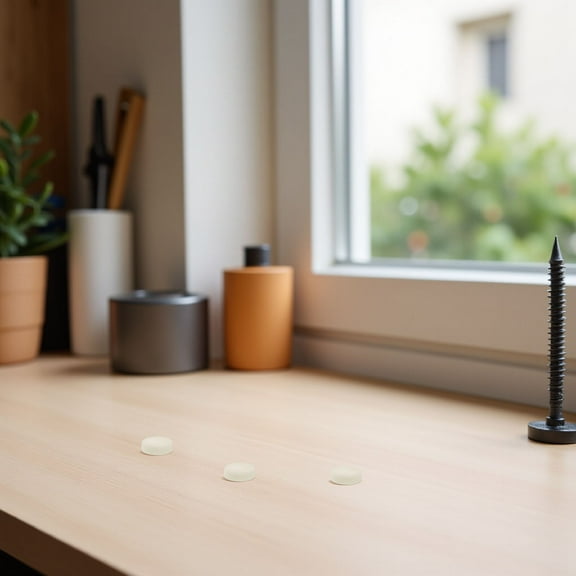 OFFIGAM Beige Plastic Keyhole Hangers Wall Mounting Kit for Mirrors and Picture Frames, 100-Piece Complete Set