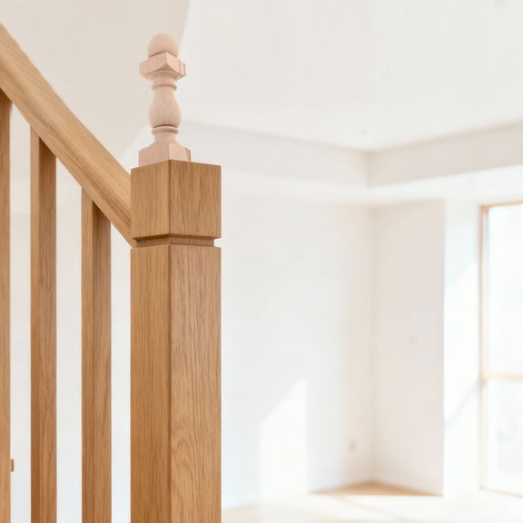 OFFIGAM Beige Unfinished Wood Finials for Indoor Use Decorative Rod Caps and Furniture Post Finials