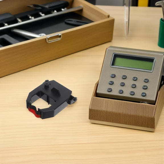 OFFIGAM 2-Pack Time Recorder Ribbon for Attendance Clock Printer, Clear and Accurate Time Tracking Records