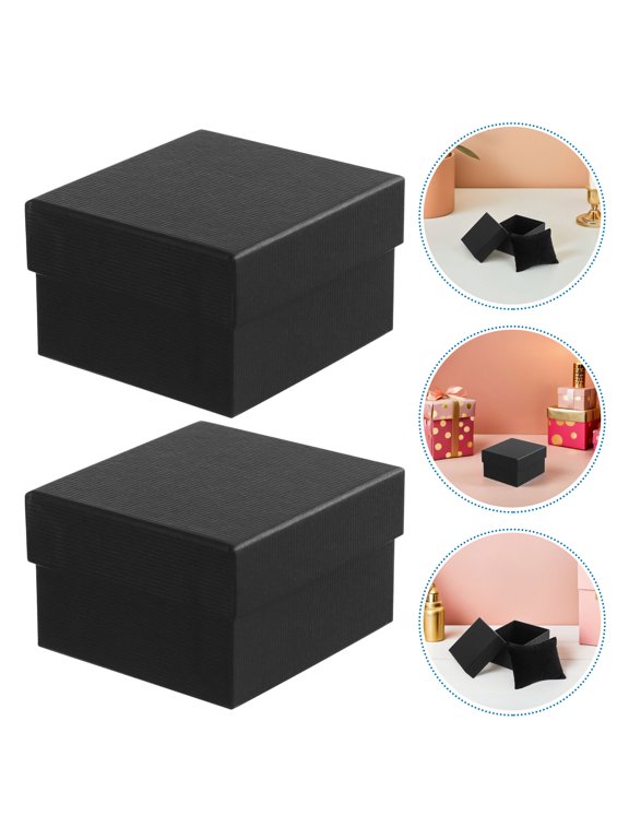 12 Pcs Black Cardboard Watch Boxes, Elegant Jewelry Storage Case Organizer for Couples, Bracelets and Watches