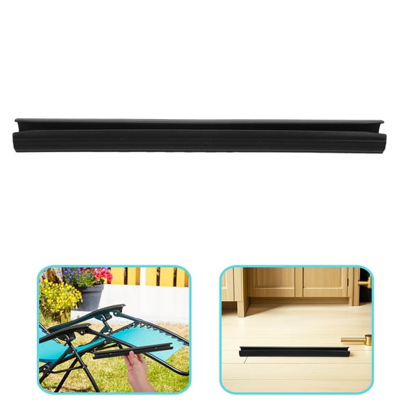 OFFIGAM Black Chair Leg Tips Caps Non Slip U Shaped Furniture Floor Protectors for Bar Stools