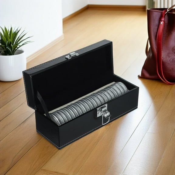 OFFIGAM Plastic Coin Display Case Airtight Protection for Numismatic Supplies