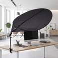 OFFIGAM Black Cubicle Desk Shade with Adjustable Coverage for Laptop ...