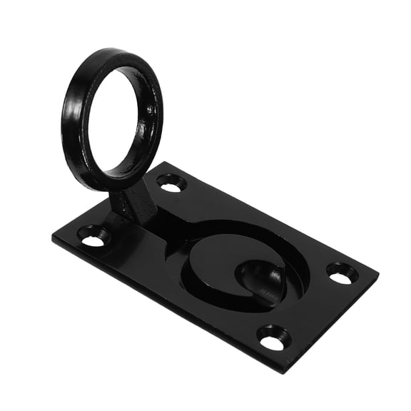 OFFIGAM Black Stainless Steel Flush Pull Handle for Boat Deck Plate Hatch Latch Marine Use